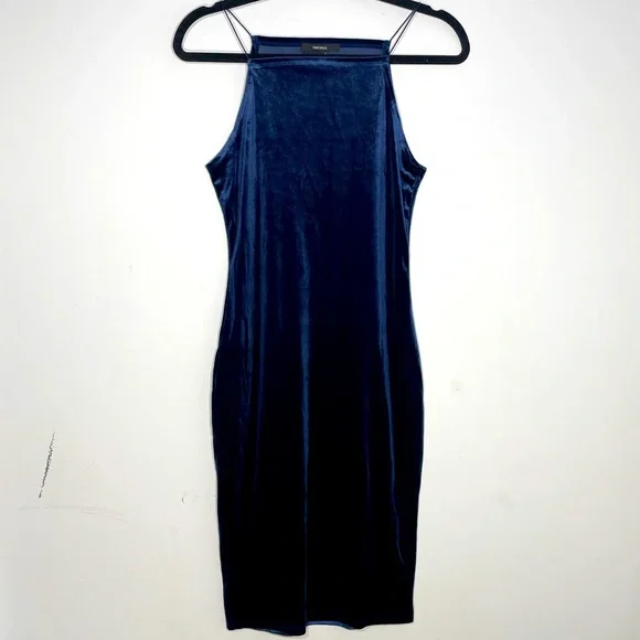 slim fit dress slacks Sapphire Blue Short Velvet Hoco Dress 4469BN Sapphire / 0 main image 0